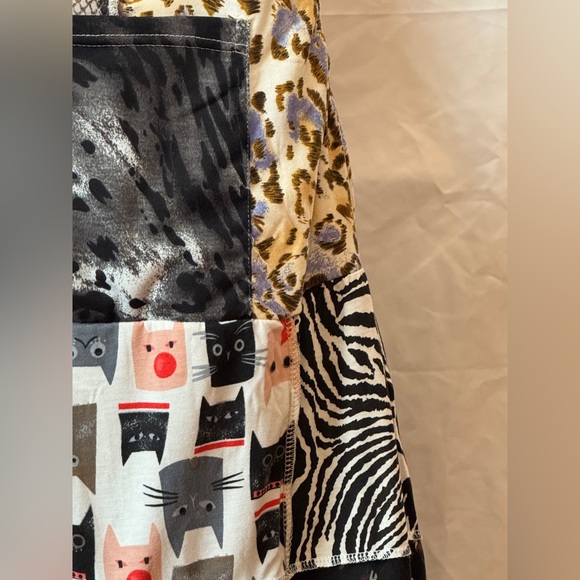 064 - Chic Patchwork Animal Print Dress - Picture 6 of 9